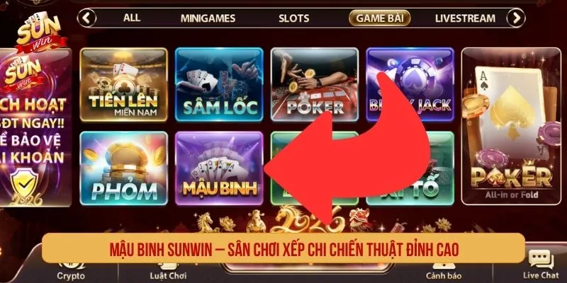 Mậu Binh Sunwin Sân Chơi Xếp Chi Chiến Thuật Đỉnh Cao Mậu binh SUNWIN