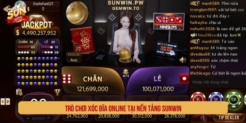 Trò chơi xóc đĩa online tại nền tảng SUNWIN